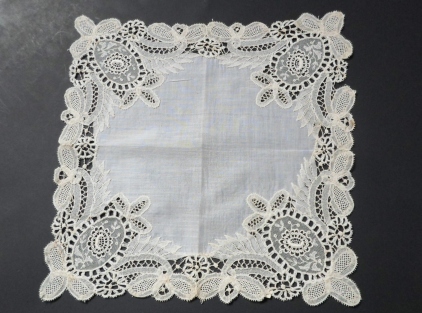Bobbin lace hand-made in the late 1800s or early 1900s